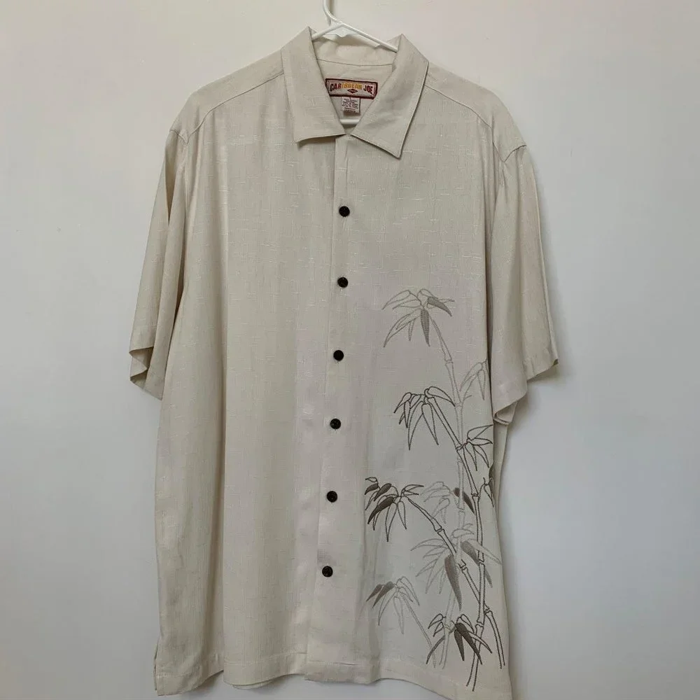 Caribbean Joe SZ L Mens short sleeve button up